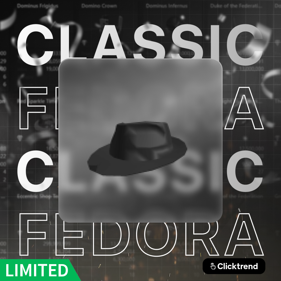Catalog Black Trendy Hat Roblox Black Fedora Roblox