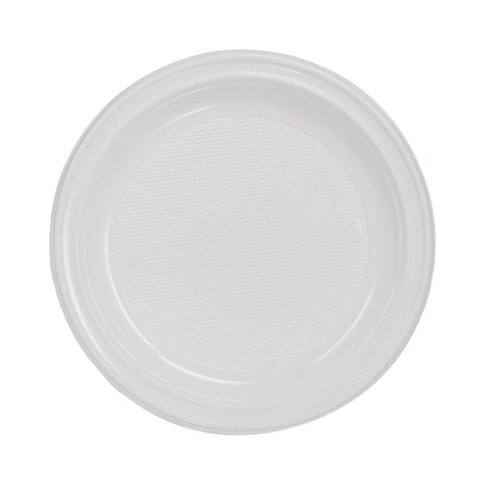 DART 50 ASSIETTES PLASTIQUE RÉUTILISABLE 17CM BLANC