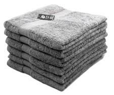 Cheap Grey Bath Towels 100% Cotton Budget Quality 360 gsm Pack of 6