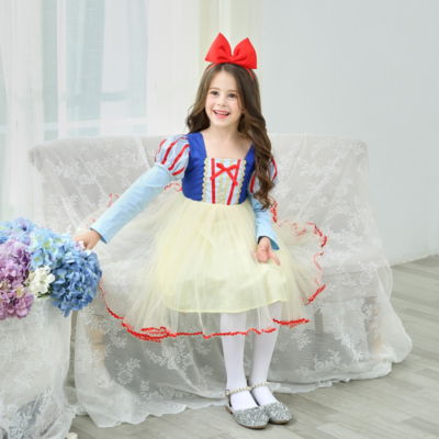 Halloween Kid's Snow White Dress Stage Performance Cosplay Girls Holiday  Dress | eBay