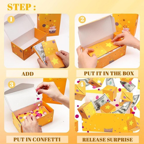 16pcs Merry Christmas Money Pull-Out Gift Box Holiday Fun Surprise Cash Holder - Picture 11 of 16