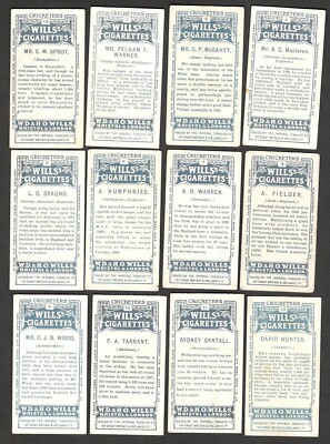 cricket cigarette cards 1930 Players Cricketers A JACKSON Vintage Tobacco Card CRICKET CIGARETTE CARDS 1908 WILL'S
