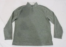 True Grit Men's Daybreak Tailored 1/4 Zip Pullover Sweater TM8 Olive Green Large