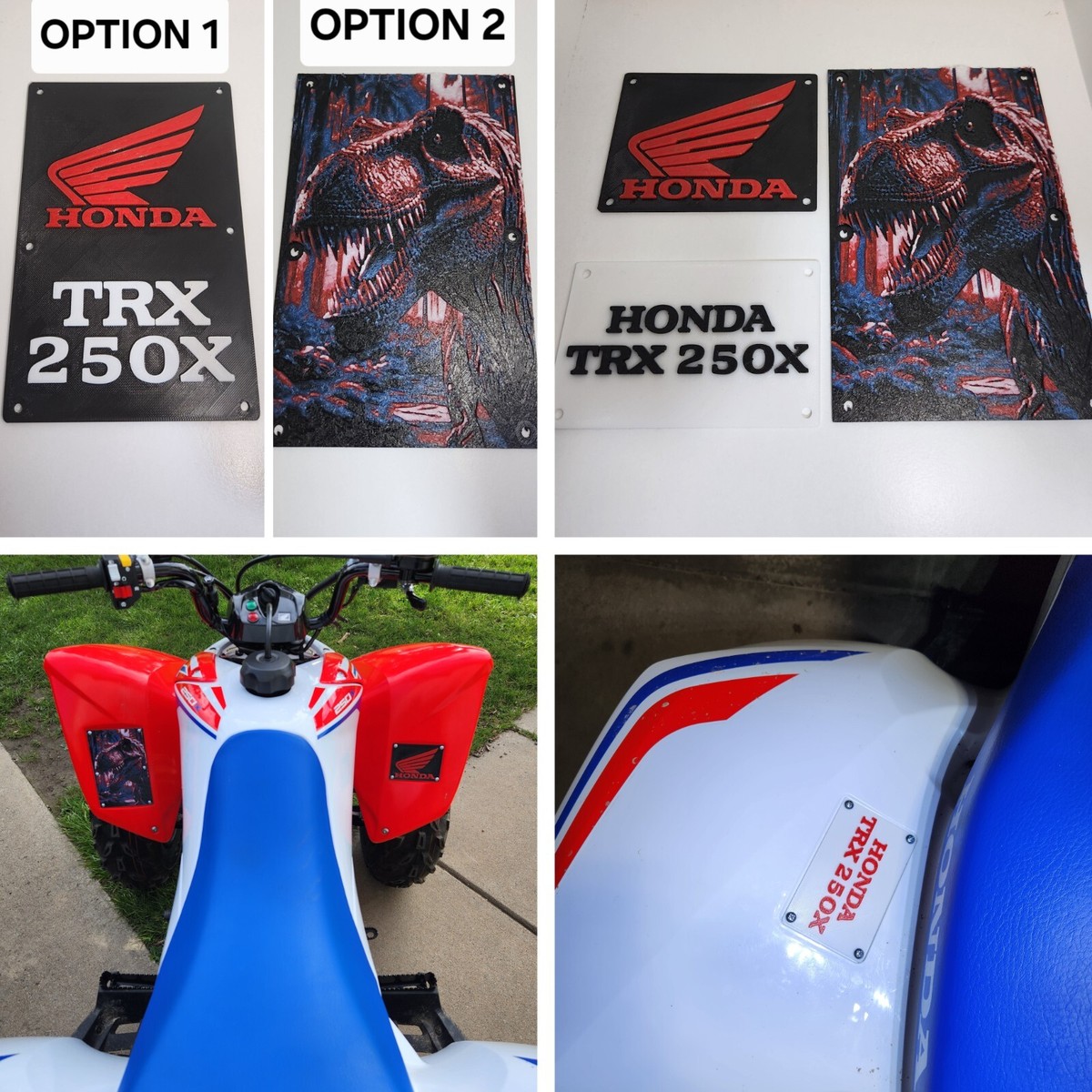 2009 - 2025 Honda TRX 250X Warning Plates Fender Tags Badges Labels Decals  | eBay