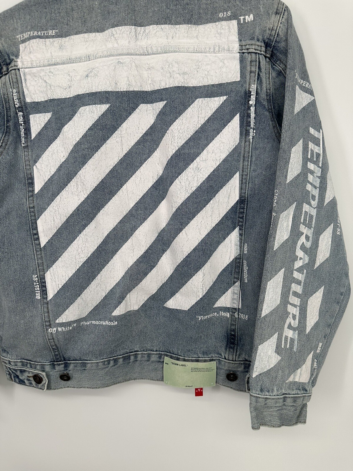 Off-White TEMPERATURE Jean Jacket Size medium - image 8