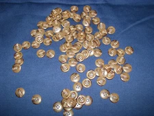 100 -Four Hole 5/8" Mocha Brown Buttons Dime Size