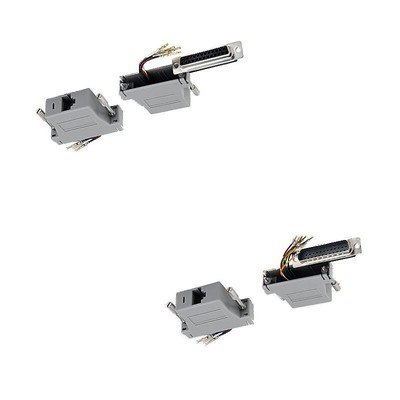 D-Sub STP Shielded Modular Adapter DB25 RJ45 M/F F/F Network Ethernet Cat 5e 6