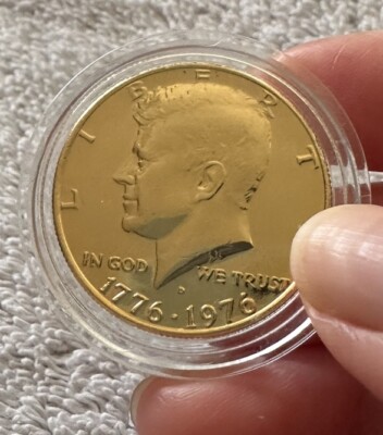 1776 Bicentennial Gold Plated Jefferson Half Dollar | eBay