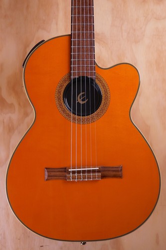 Epiphone Chet Atkins SST Classic Nylon Electro-Acoustic Guitar in Natural, Used