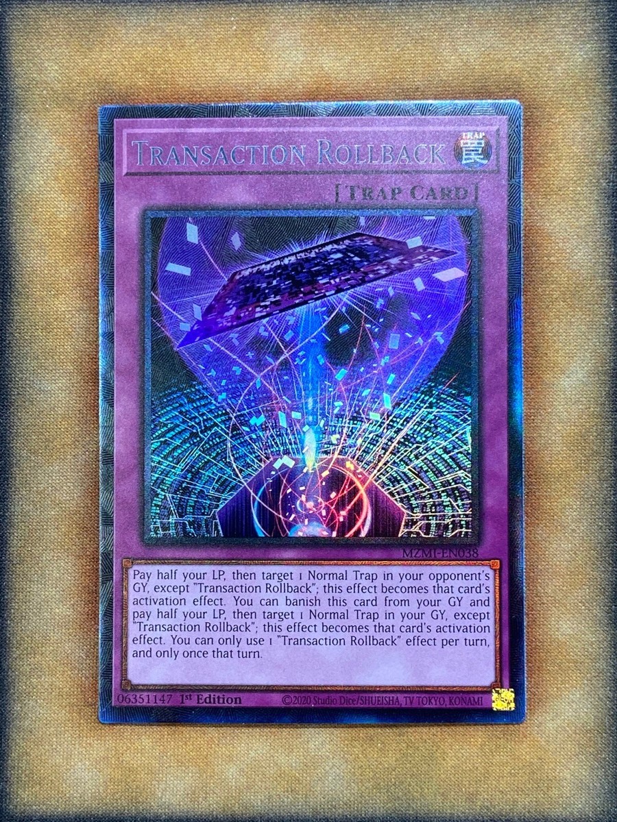 Yugioh Transaction Rollback MZMI-EN038 Collector Rare 1st Ed NM | eBay