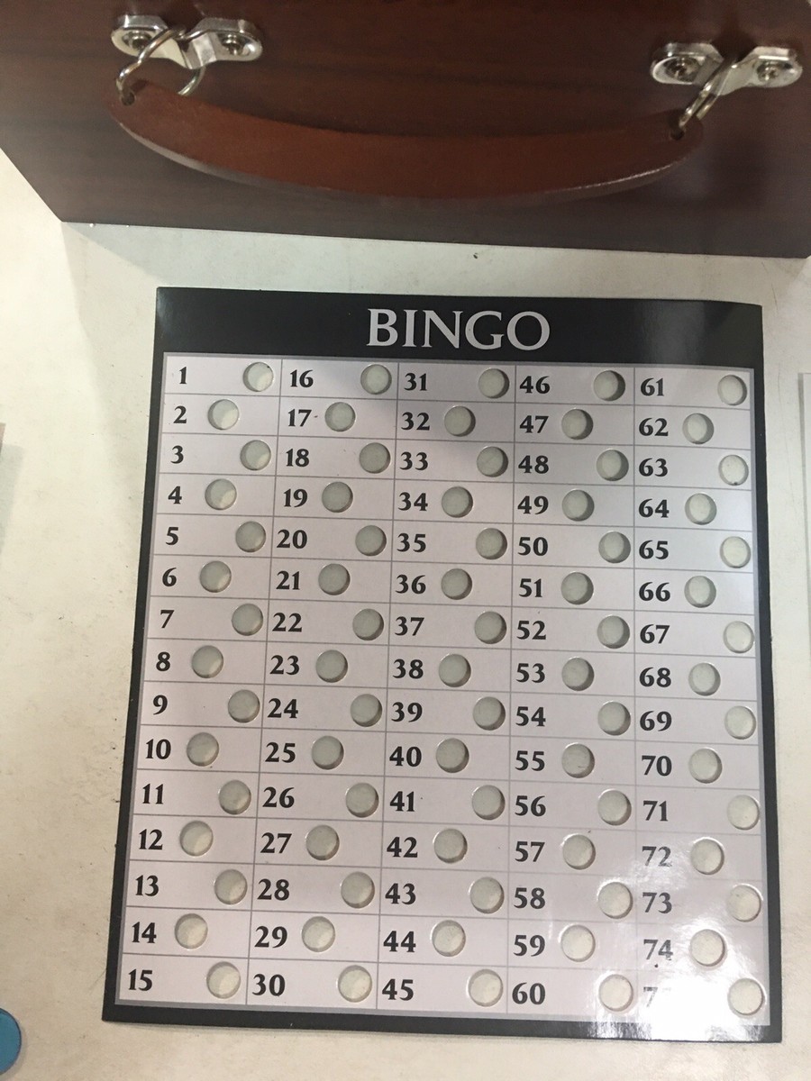 deluxe-cage-bingo-game-set-10581-complete-w-solid-wood-case-ebay for Free Printable Bingo Master Call Sheet Deluxe Cage Bingo Game Set #10581 Complete w/ Solid Wood Case | eBay for Free Printable Bingo Master Call Sheet