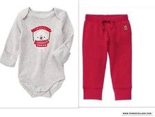 NEW HOLIDAY CHEER BEAR Two Piece Outfit BY GYMBOREE 3-6 months
