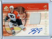  2005-06 SP Authentic Limited #192 R.J. Umberger PATCH AU 21/100