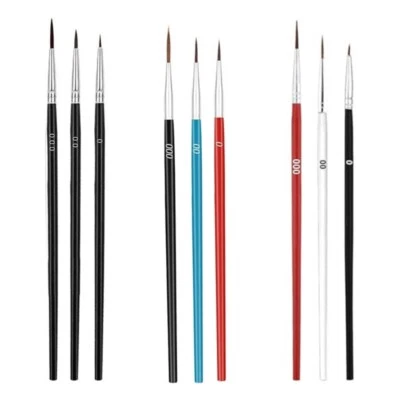 MARKENLOS 30 Pcs/Set Fine Paint Brush Set Tiny Detail Paint Brushes #0 #00 #000 for School