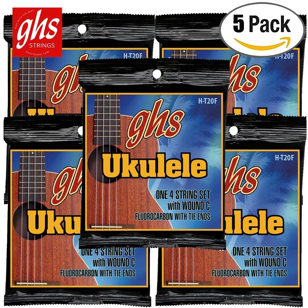 5 PACK GHS H T20F Fluorocarbon High Tension Fingerstyle Ukulele