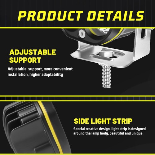 2x 3" LED Work Light Pods for Polaris RZR XP 4 1000 Turbo RZR Can-Am Maverick X3 - Picture 4 of 9