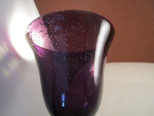 Artland Iris Amethyst Purple Bubble Set of 4 Water Goblets Glasses A - Picture 6 of 10