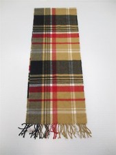 new BETTER THAN CASHMERE Scarf Womens One Size Acrylic Camel Plaid Rectangle