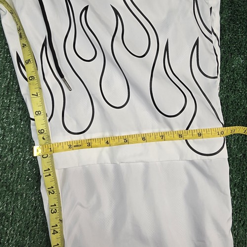 EPTM Windbreaker Pants/Shorts Size XL White Flames Streetwear Hype Y2K Style - Picture 10 of 10