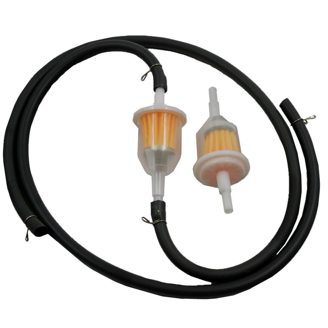 Motorcycle Lawn Mower B&S Engines 1/4” Fuel Line Hose & Filter & 4