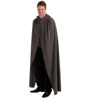 Grey Cloak / Cape With Hood For Adults | Large | Grey Cloak / Cape With Hood For Adults | Large |