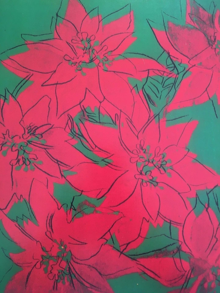 ANDY WARHOL, 'FLOR DE POINSETTIA, 1982, IMPRESIÓN AUTÉNTICA DE 1992 TE NUEVO CALENDARIO Foto 3 de 4