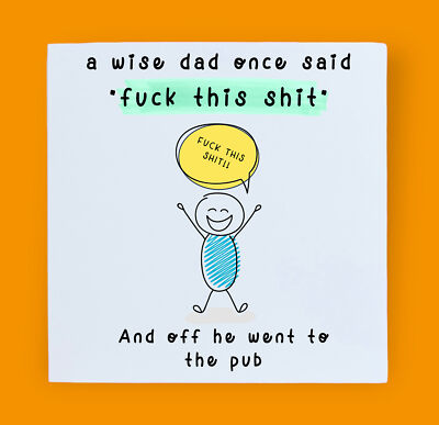 A Wise Dad Once Said, Father's Day Card, Dad Birthday Card, Funny Card ...