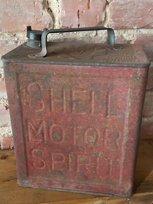 VINTAGE ''SHELL'' BENZIN / SPIRITUOSEN / BENZINKANISTER