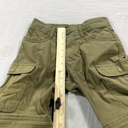Boy Scouts Uniform Pants Youth 8 Green Swithback 2 Cargo Convertible Zip Off - Picture 9 of 15