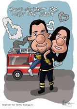 Custom Caricature from Photo 1 or 2 people Perfect Gift