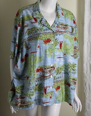 ERIKA Sz 2X or 1X Vintage Hawaii Surfing Cars Boats Camp ERIKA Sz 2X or 1X Vintage Hawaii Surfing Cars Boats Camp