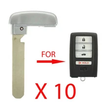 New Smart Key Uncut Emergency Blade Blank Key Replacement for Acura (10 Pack)