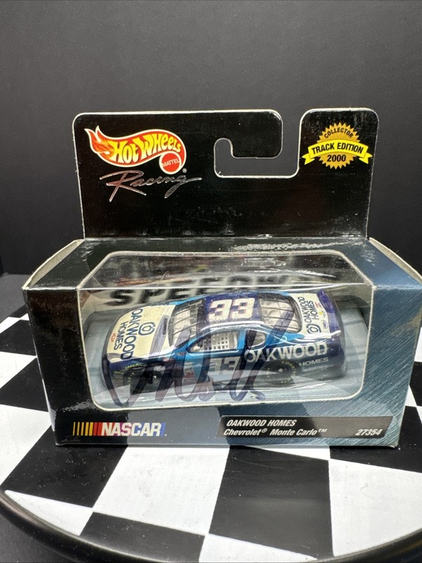 Joe Nemechek Hand Signed #33 1/64 NASCAR  HOT WHEELS Collector Edition Sealed