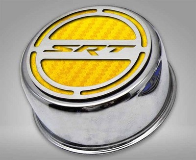 13pc Cap Cover Set [Yellow Carbon Fiber ''SRT''] fit 08-23 Dodge Challenger 6.2L