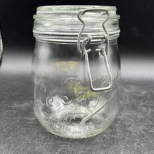 Vintage Le Parfait "Super" .75 Liter Glass Canning Jar w/ Wire Lid Gasket France
