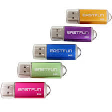 EASTFUN 5Pcs 8GB USB Flash Drive 8GB, 5Pack Gold Rose Blue Purple Green