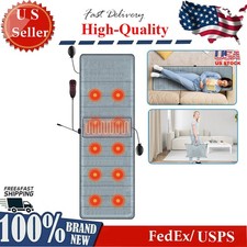 Memory Foam Full Body Massage Mat with Heat, Back Massager w/ Vibration Motors