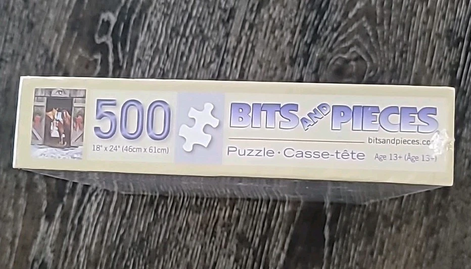 Nuevo. Brocas y piezas marca. Caballo Granero Navidad. Rompecabezas 500 piezas 18"x24" Foto 3 de 4