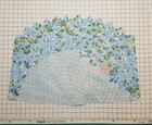 12 Blue & Yellow Prints Log Cabin Quilt Blocks 100% Cotton Handmade 14.5 inches — photo 1