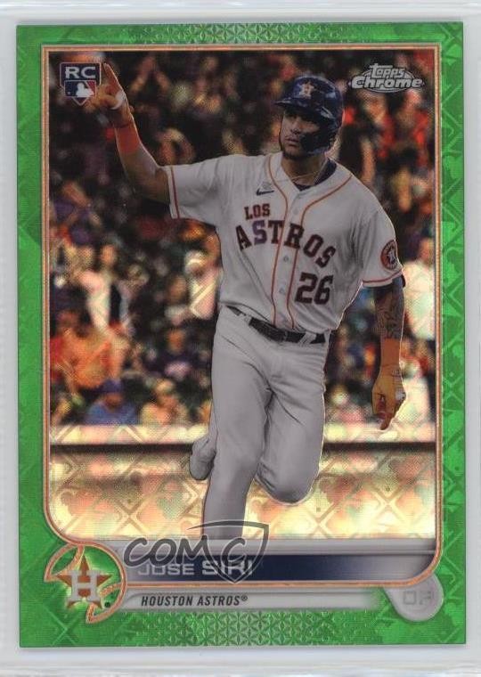 2022 Topps Chrome Logofractor Edition Green Refractor /99 Jose Siri #9 Rookie RC