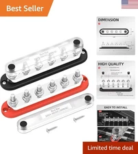 Durable 6 Post Terminal Block 300A DC/AC Power Distribution for Safe Connections