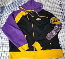 UNK NBA Los Angeles Lakers Full Zip Jacket Hoodie 2XL XXL Starter Chalkline 