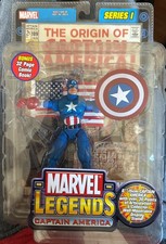 Marvel Legends Captain America Series 1 2002 ToyBiz Action Figure Comic H55 NIB
