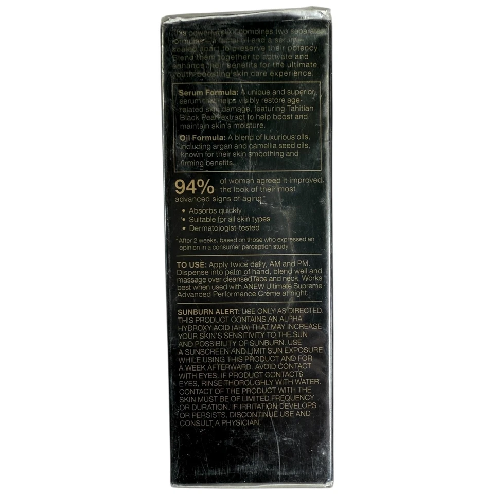 Suero/aceite Avon Anew Ultimate Supreme Dual Elixir 0,67 OZ - ¡Nuevo en caja sellada! Foto 4 de 4