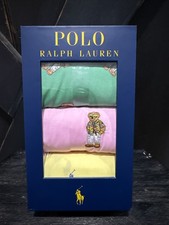 Polo Ralph Lauren Polo Bear Boxer Briefs Pink/Yellow/Green/ 3-Pack Size XL NEW