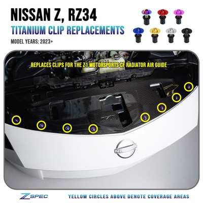 ZSPEC Plastic-Clips Replacements for Z1 Motorsports '23+ Nissan Z RZ34 Radiator