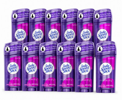 Lady Speed Stick Invisible Dry  Antiperspirant Shower Fresh 2.3oz ( 12 PACK )