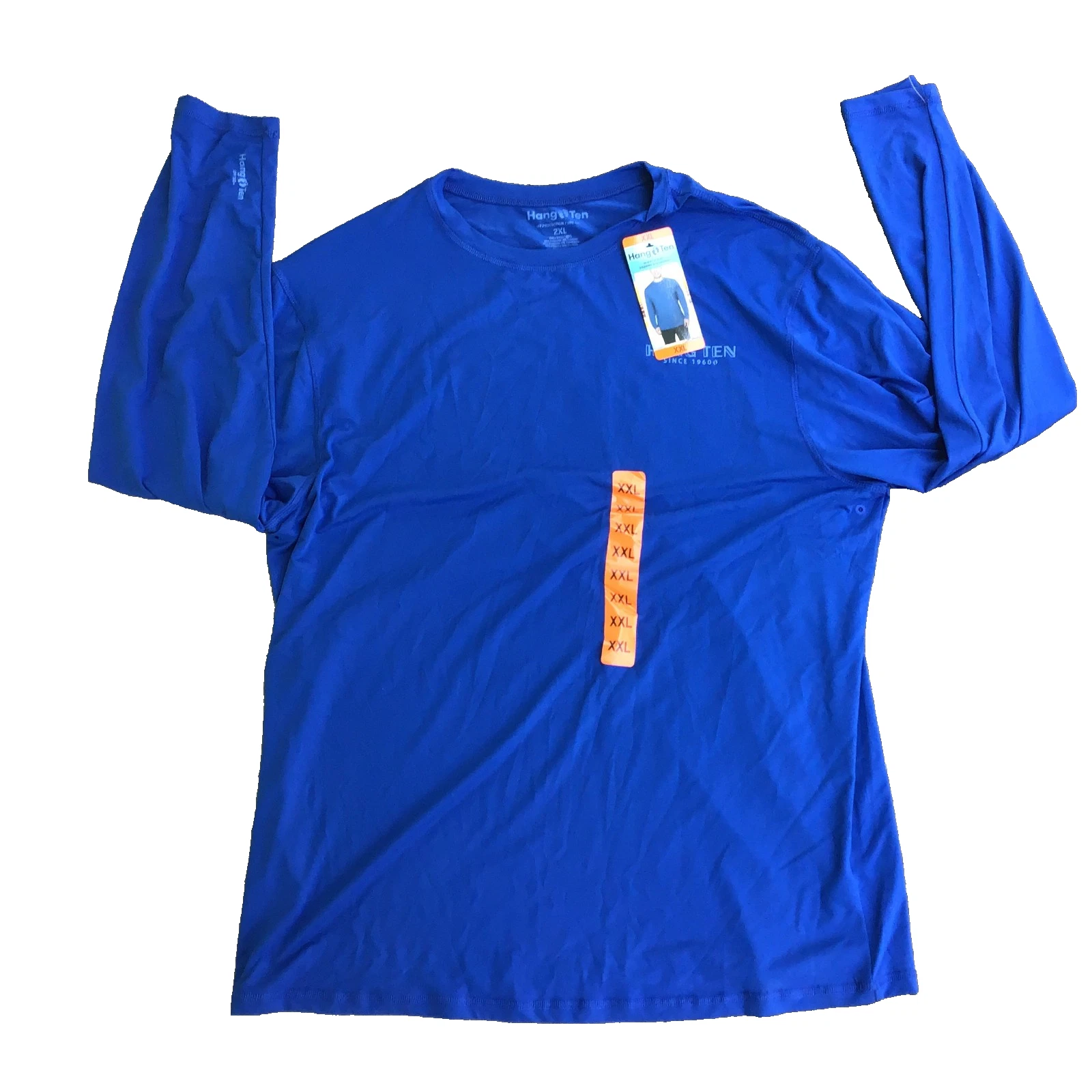 NWT Hang Ten Men 2XL Long Sleeve Sun Protection Tee Shirt UV PROTECTION UPF 50+