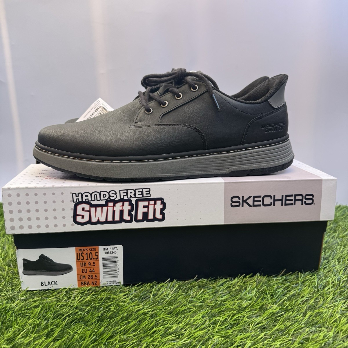 Skechers Hands Free Swift Fit Men's 10.5 Black Waterproof Casual