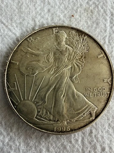 U.S. Mint American Eagle 1996 1 oz Silver Coin 0.999 Fine